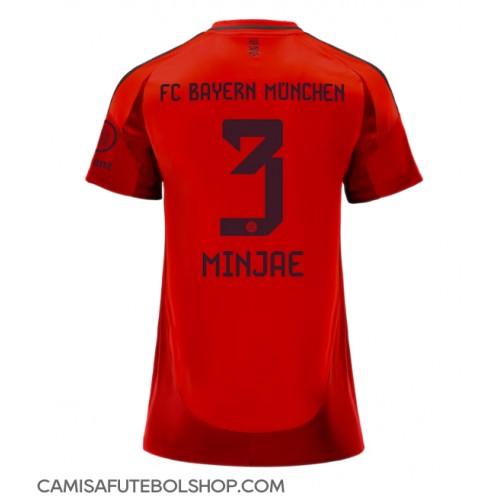 Camisa de time de futebol Bayern Munich Kim Min-jae #3 Replicas 1º Equipamento Feminina 2024-25 Manga Curta